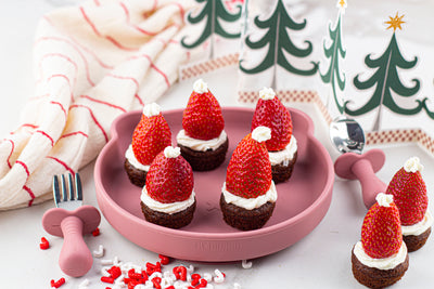 Festive recipes - Santa Brownie Christmas Baby Muffins