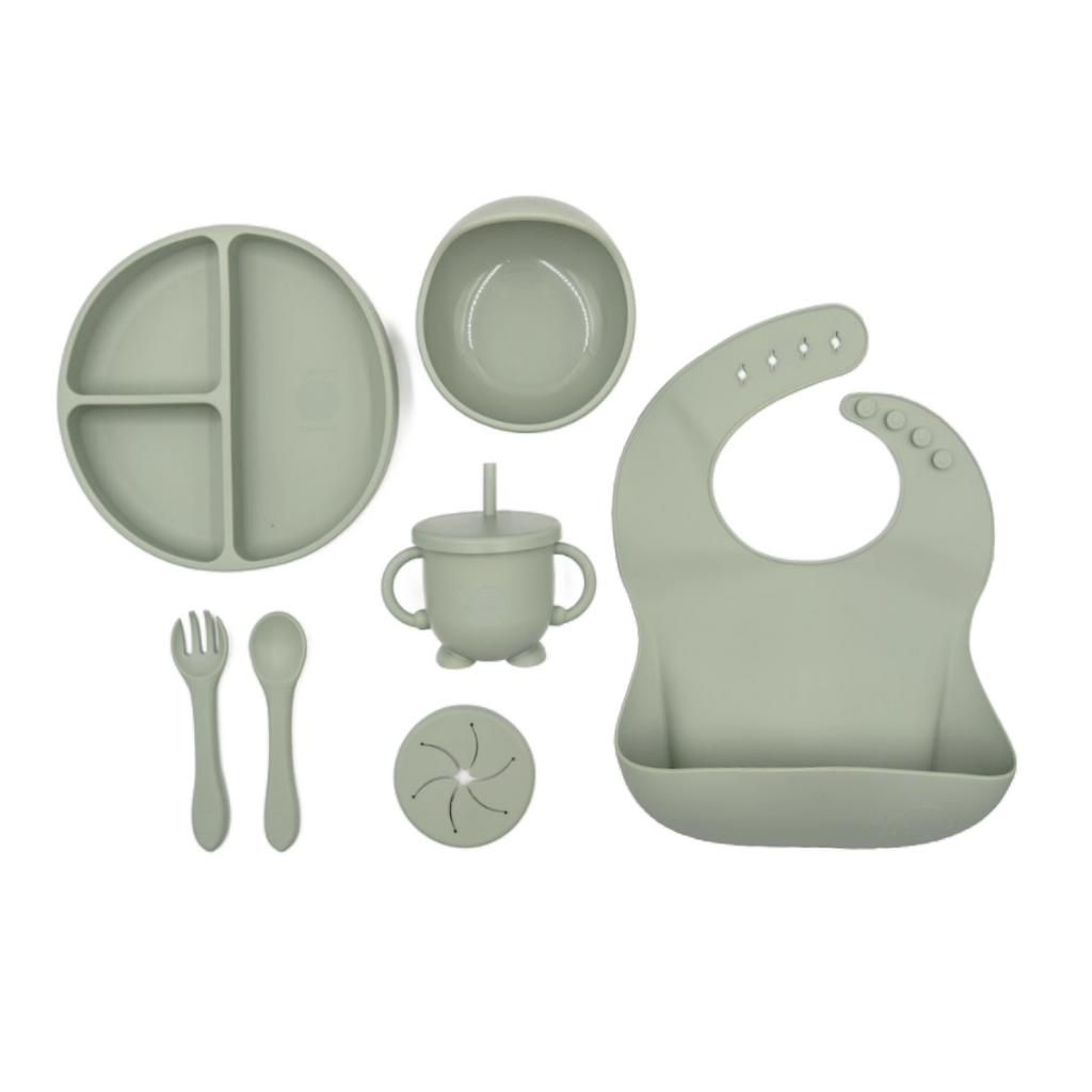 The essentials meal set grey / sage green